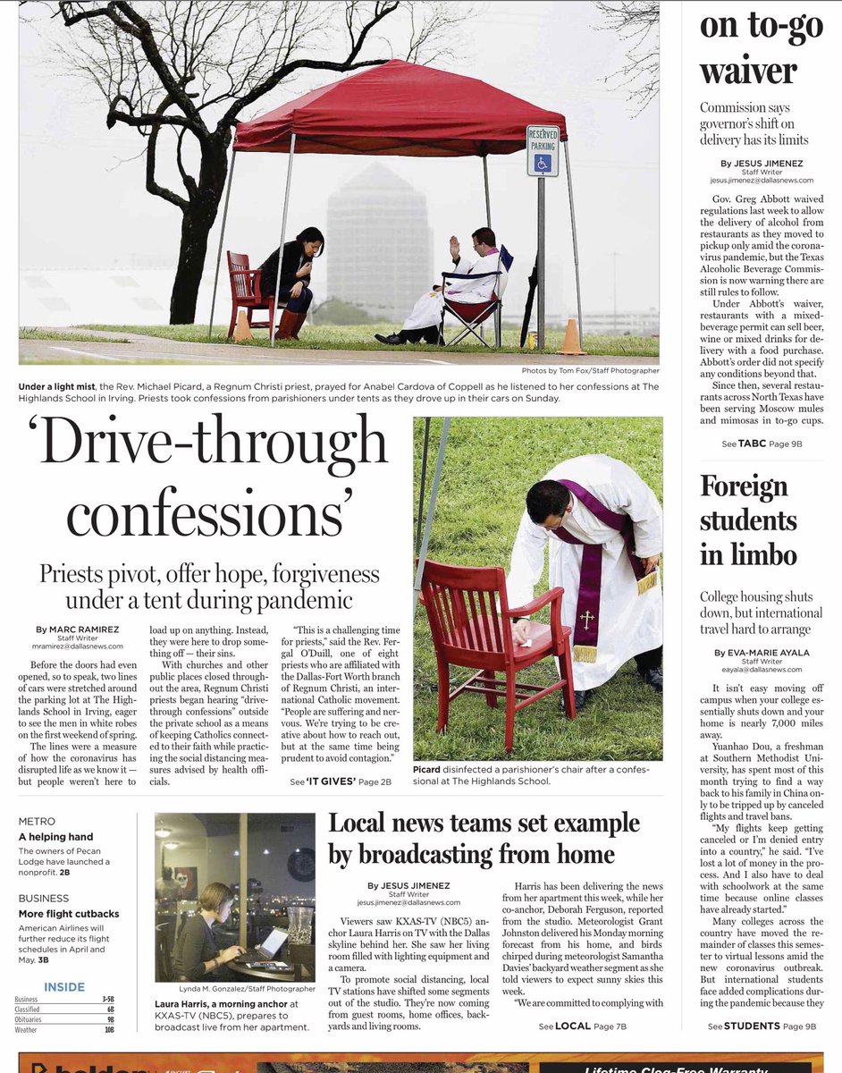 PhotogDHNBC5's tweet photo. Dallas Morning News Saturday Edition https://t.co/jOkgMQgZYN