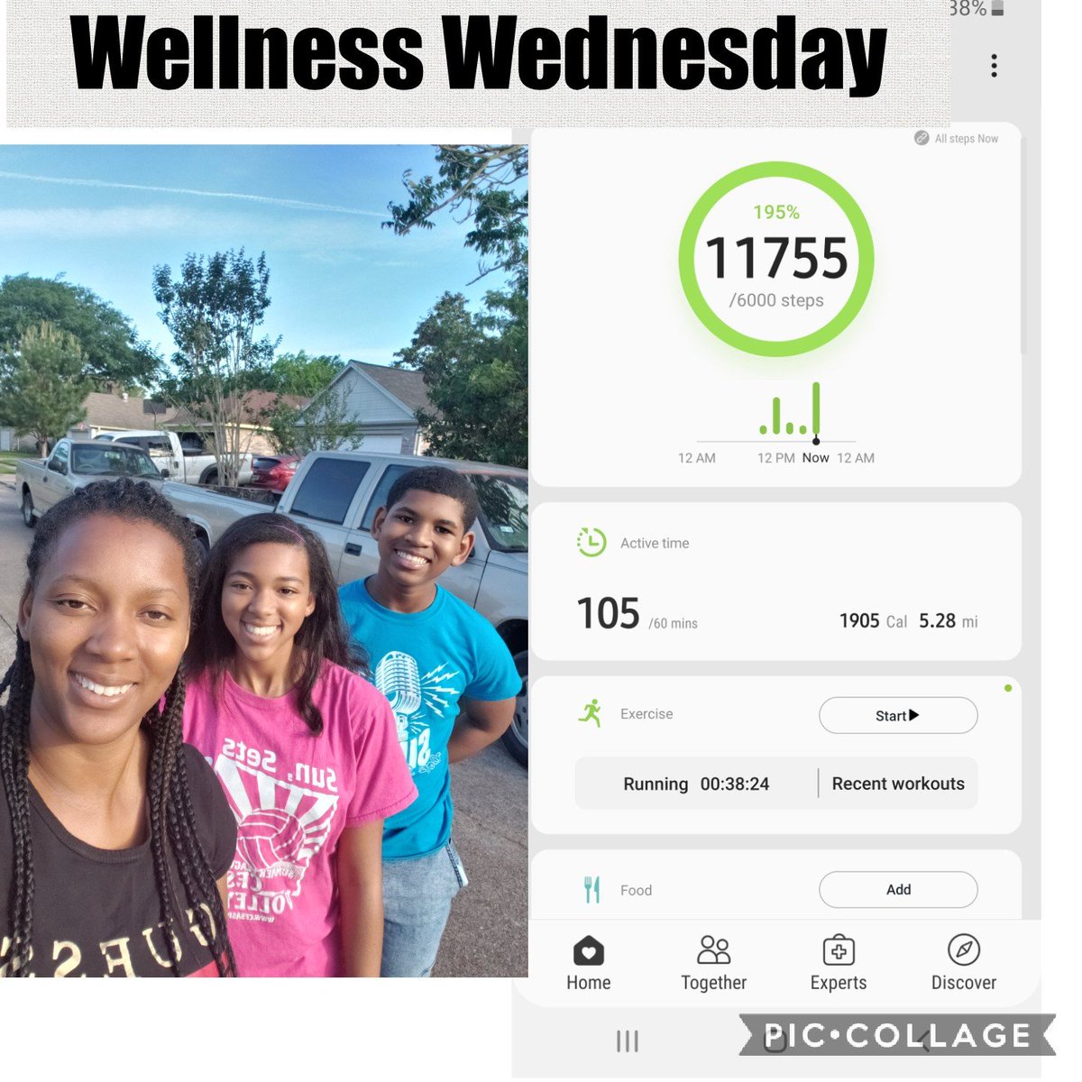 teachershelton's tweet photo. Took my kids on their daily walk after virtual learning #WellnessWednesday. Accomplish over 5 miles today. I feel amazing and it truly brings a smile to these little people faces. #collinstribe #collinstweet @ExplorersCol @AliefISD #collinsproud https://t.co/p8rIHCW1uj