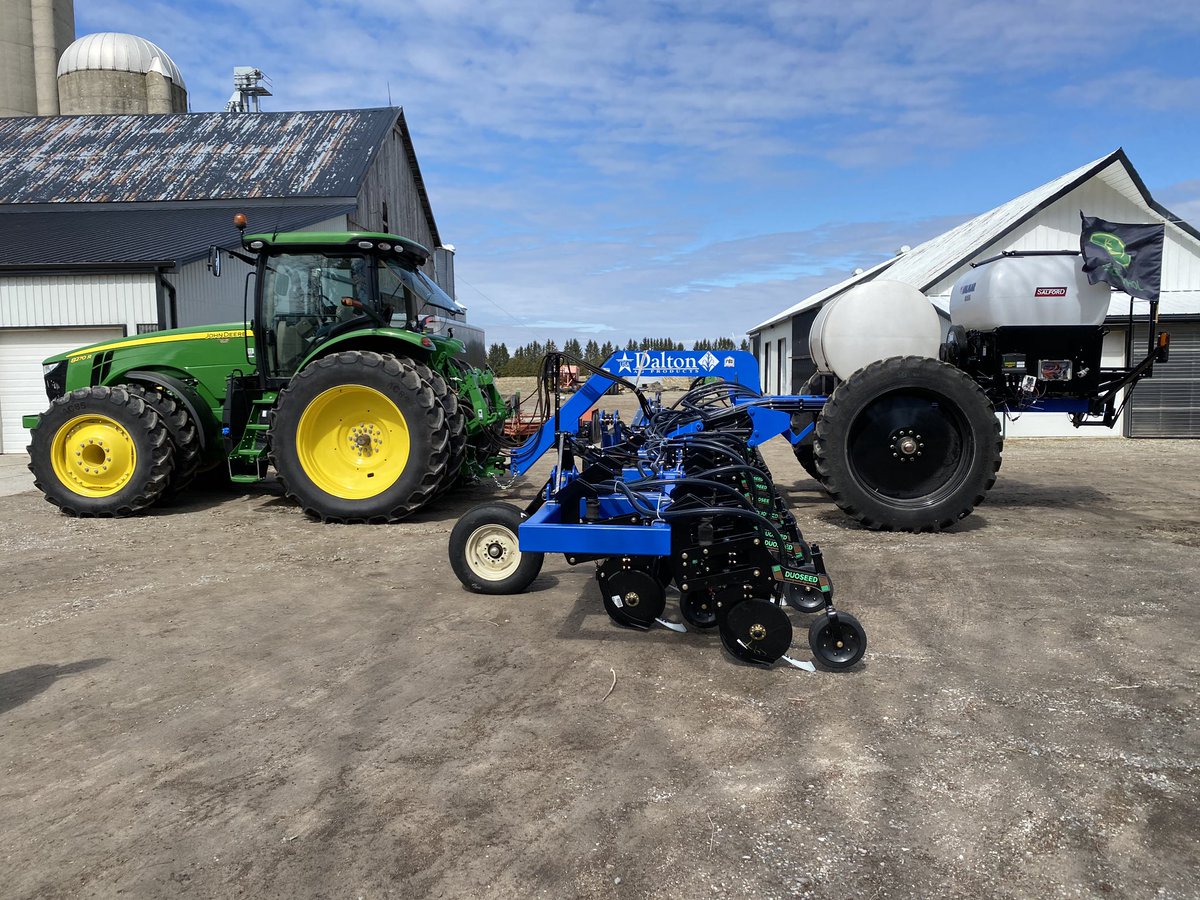 alex_lawton's tweet photo. Our winter project at @LawtonFarms made it out of hibernation today.  We can’t wait to run some seed through it.  @IanLawton5 @DawnEquipment @daltonaginc #covercrop #twinrows #regenerativeag https://t.co/VtJdbGXrRj
