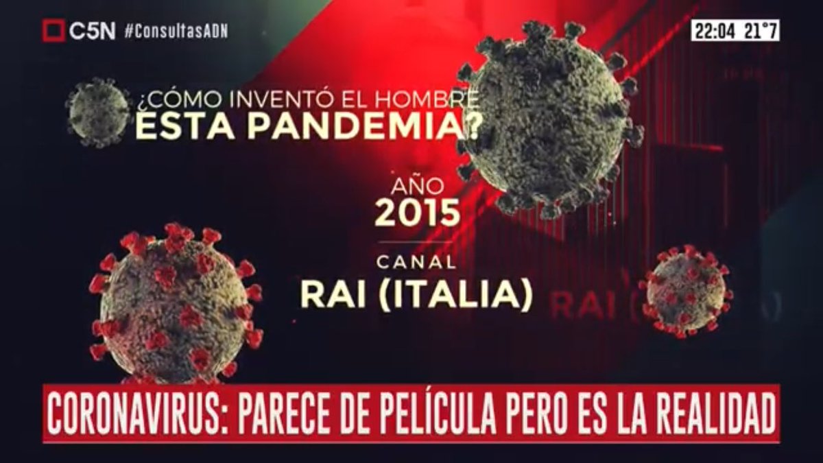 twiteanonim0's tweet photo. #ConsultasADN No es una película de #Netflix...Es la realidad...Y #ConsultasADN nos muestra q los italianos en 2015 anticipaban q los chinos estaban generando y/o manipulando en sus laboratorios el virus financiados por sátrapas de EEUU...Digno programa de ADN para reveer https://t.co/GFY4Ydaxq7