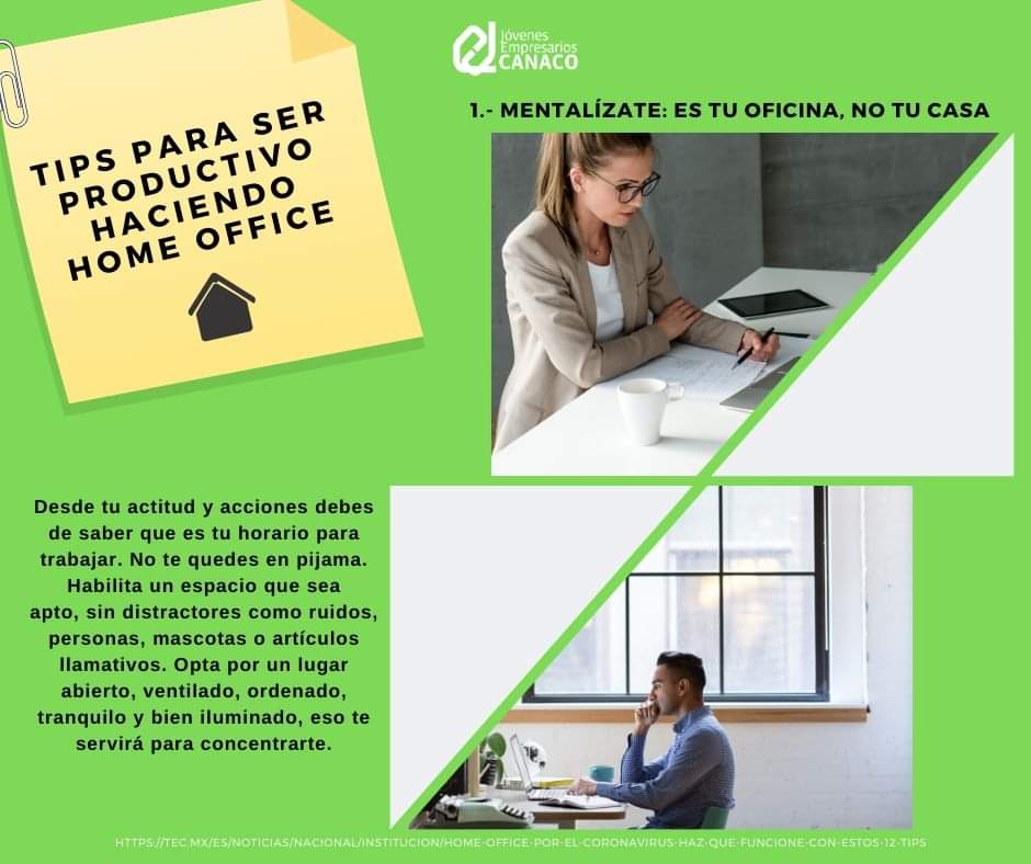 je_qro's tweet photo. Tips para ser productivo desde casa.  💻📱👩‍💼👨‍💼

#COVID19. #EstáEnNuestrasManos #QuédateEnCasa #TómaloEnSerio #MeInformoYMeCuido #Canaco #CanacoQro #CámaradeComercio #JóvenesEmpresarios #JóveneEmpresariosCanaco #Querétaromx #Querétaro https://t.co/M45iTyZiWs