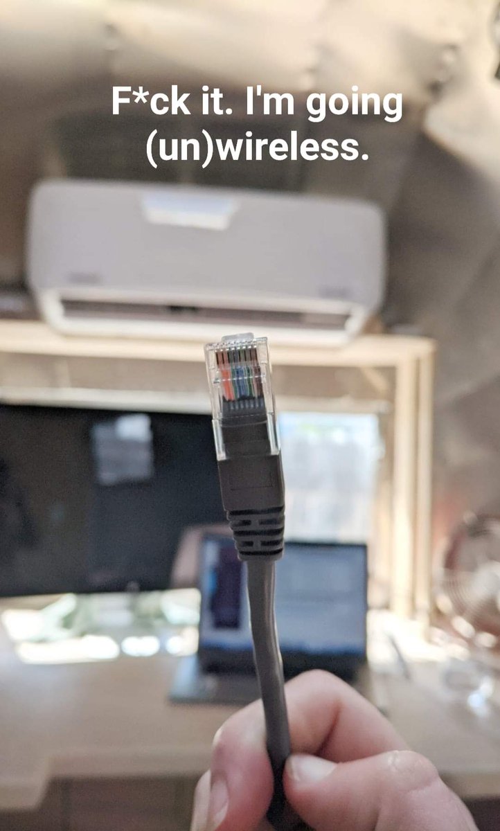 F*ck it. I'm going (un)wireless. #bandwidth #ethernetisking #wfhlife