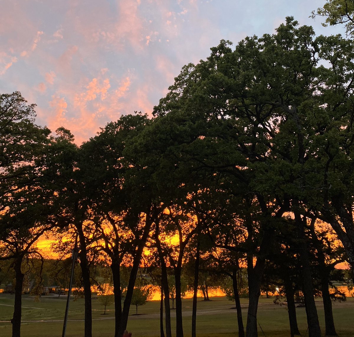 meador_mindy's tweet photo. Beautiful sunset from our backyard in Sulphur Springs, TX. Thankful! @TxStormChasers #txwx https://t.co/jBGRcUNC1r