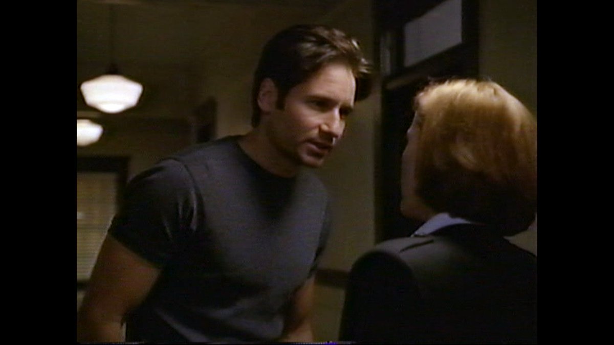 Which brings me to the whole point of this post: The widescreen version, as gorgeous as it is in all of its HD glory, deprives us of some serious Mulder arm porn.