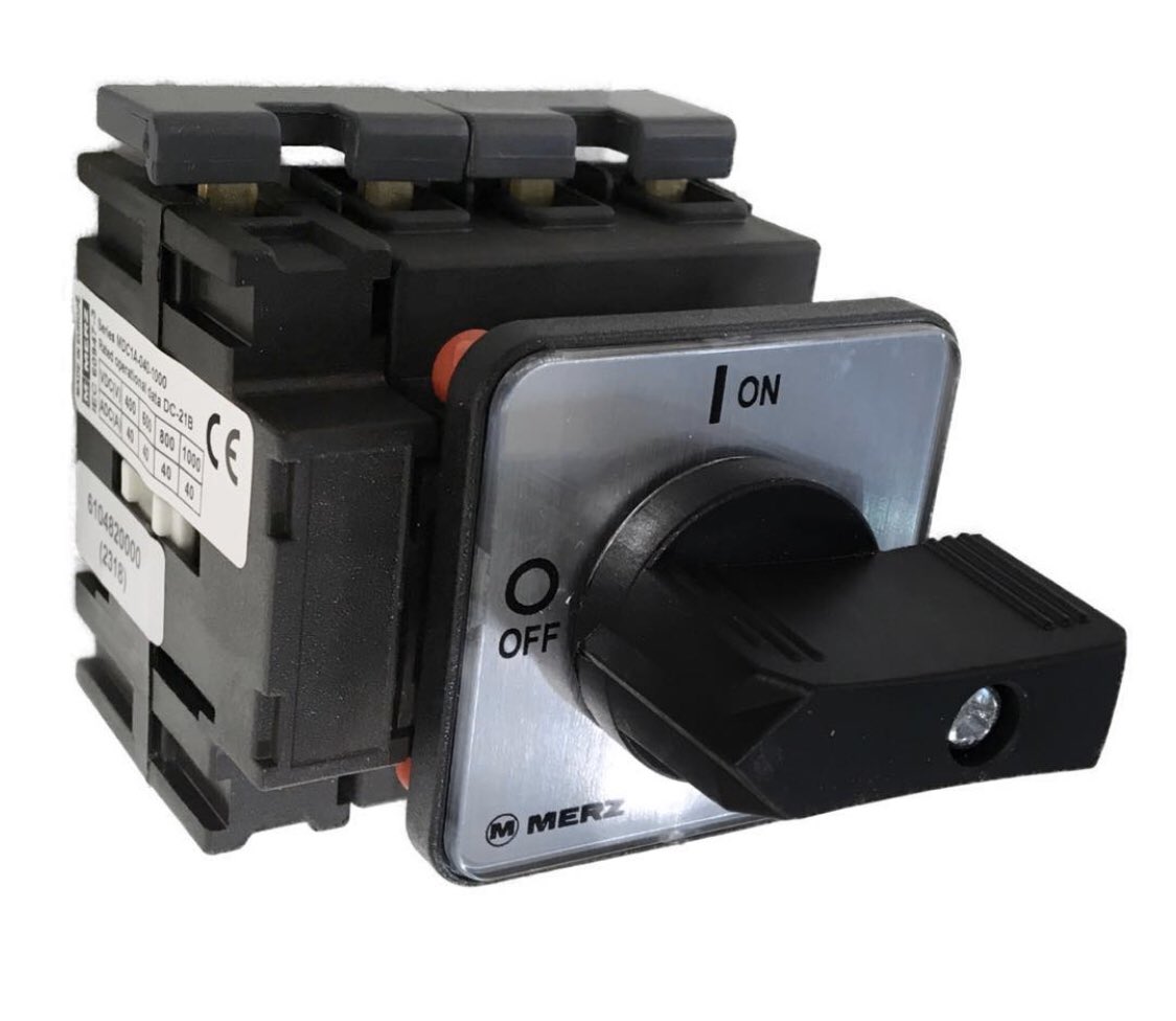 merz_switchgear's tweet image. MERZ DC Switch, series MDC1A, 40A/1000 VDC, front mounting version using screws #merz #dcswitch #premium #mdc1a #solar #switchtoquality #switchgear #schaltgeräte #DC