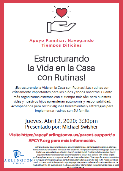 ParentResourceCenter (@aps_prc) on Twitter photo Parent session tomorrow: 4.2.20: Visit apcyf.arlingtonva.us/parent-support/ or
visit APCYF.org for more info. <a href="/ArlingtonSEPTA/">Arlington SEPTA</a> <a href="/gargotti/">Gina</a> <a href="/APSface/">APS Office of Family & Community Engagement</a> <a href="/GoodmanLesNunez/">Leslie Núñez Goodman</a> Parent session tomorrow: 4.2.20: Visit apcyf.arlingtonva.us/parent-support/ or
visit APCYF.org for more info. <a href="/ArlingtonSEPTA/">Arlington SEPTA</a> <a href="/gargotti/">Gina</a> <a href="/APSface/">APS Office of Family & Community Engagement</a> <a href="/GoodmanLesNunez/">Leslie Núñez Goodman</a>