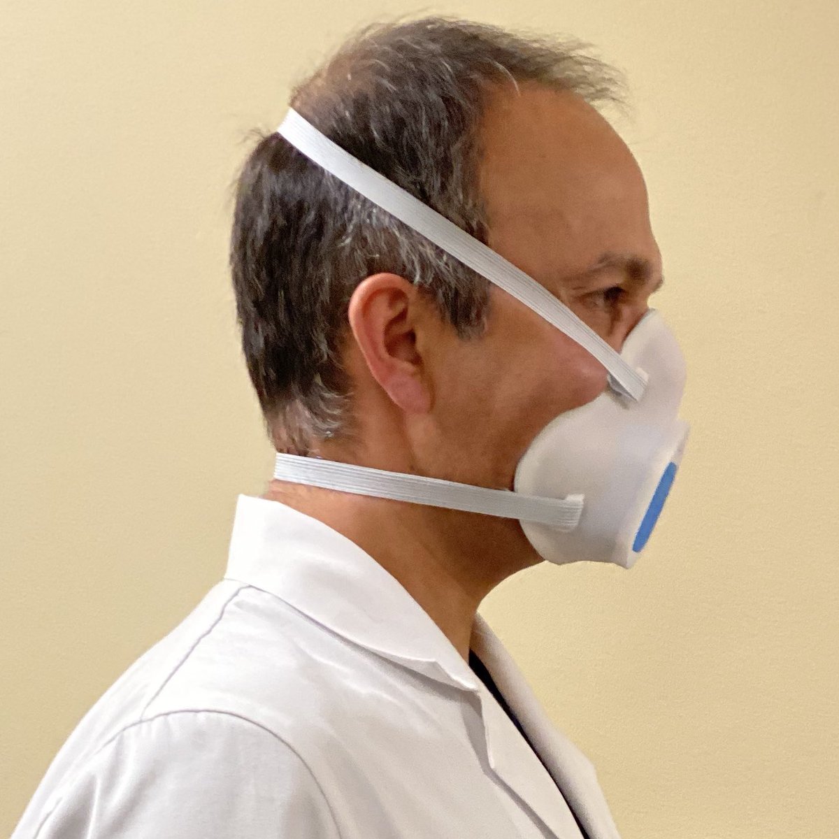 Happy to report that we’ve developed a 3-D printed mask. Passed N95 equivalent fit-test with Bitrex (surgical wrap as filter, readily available). Wearable all day. Mask can be resterilized/reused. Nylon-12. Thanks to  @Intermountain3D for co-development.  #COVID19  #PPE
