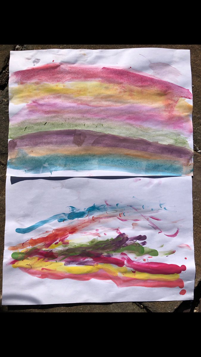 SDPPreschool_'s tweet photo. I am so proud of Pre-school and their home learning since we left the classroom. Rainbows painted and displayed last week as a sign of Hope 🌈 #StaySafeStayHome https://t.co/43uVRZkUXf