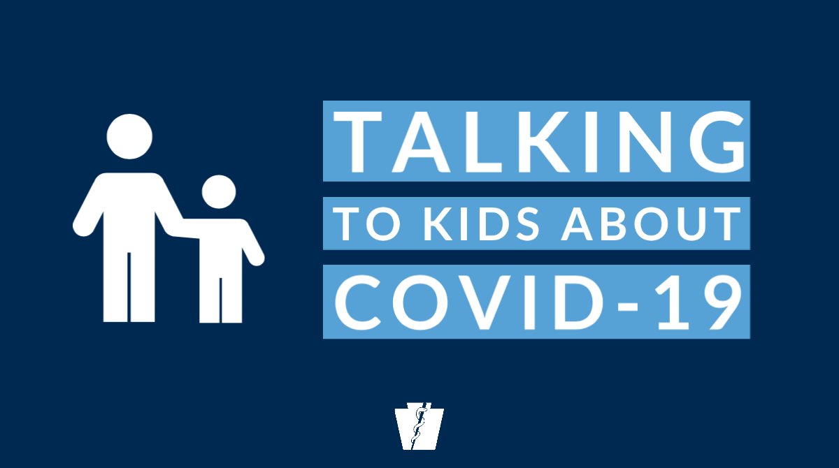 PAHealthDept's tweet photo. #COVID19 can feel very scary for kids. 

Help your child minimize anxiety, fear or uncertainty:
• be available to listen + talk
• stay calm + reassuring
• provide honest + accurate information
• monitor screen time 
• remind kids how to reduce spread of germs + stay healthy https://t.co/EhB8ah499T