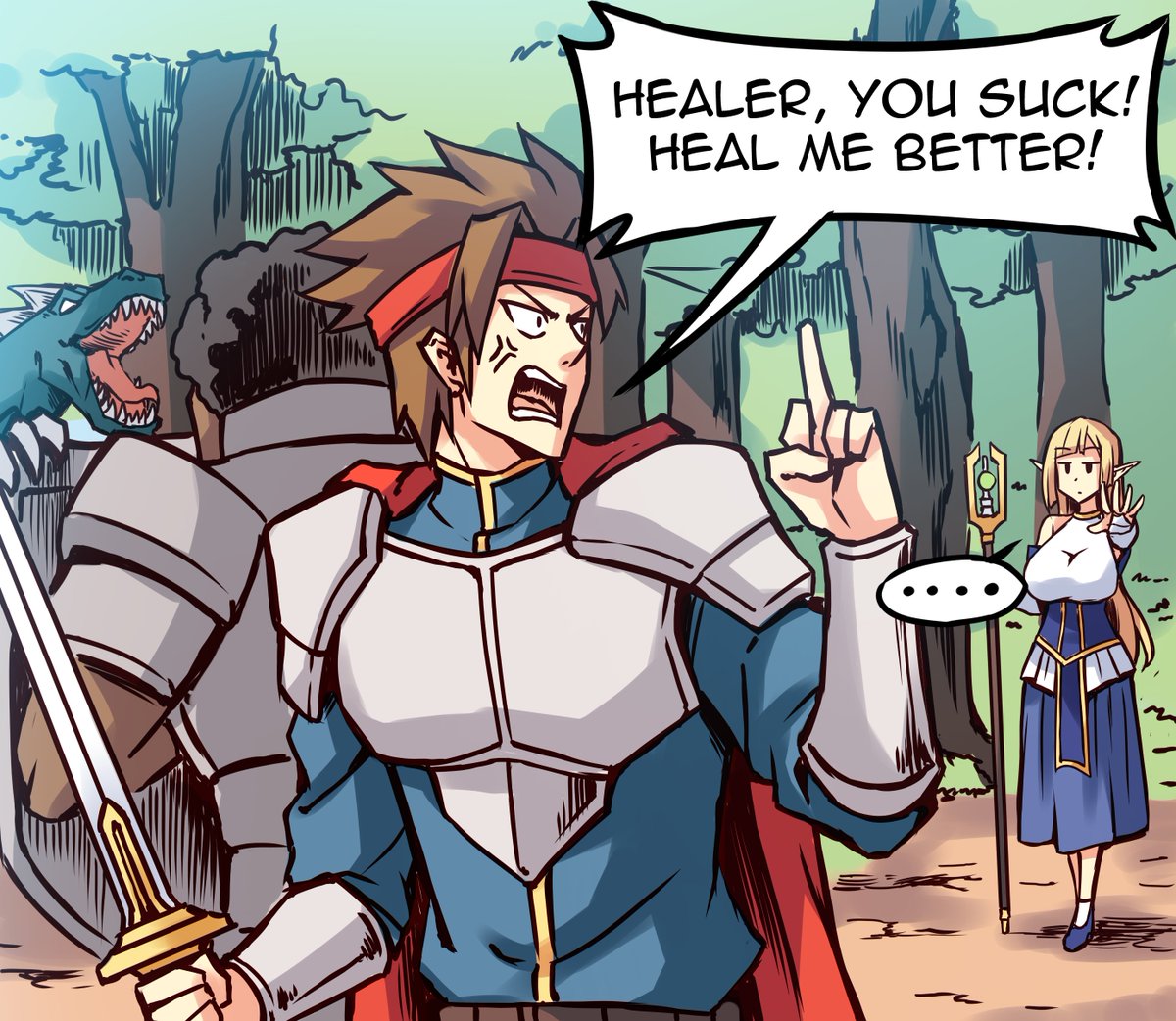 I wrote a comic about healers in MMO's! 
