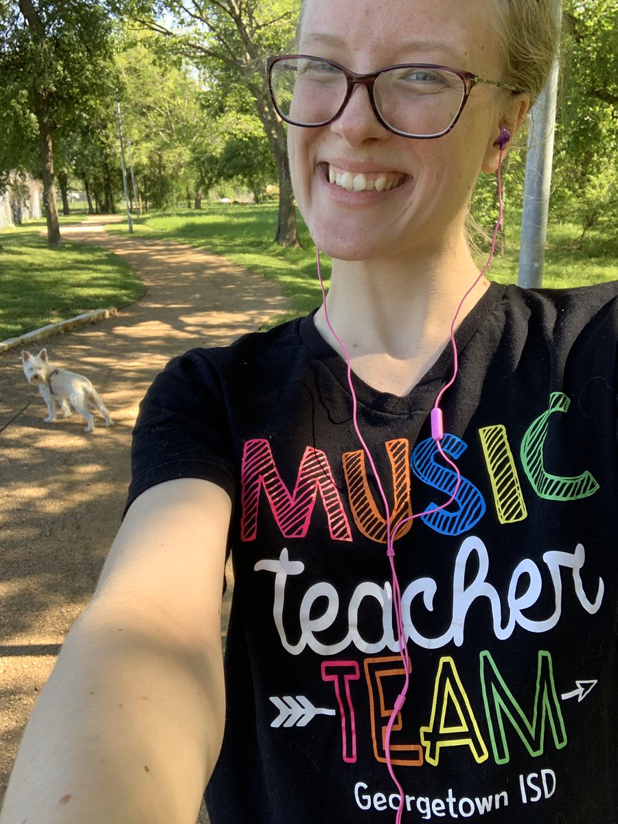 MusicFordElem's tweet photo. On a walk with my best friend in the whole wide world. 💕🥰🐾 Missing my favorite music students in the whole wide world. 💕🎶🤟#elementaryford #goodthingsgisd #NationalWalkingDay https://t.co/AUnLiFCxMX