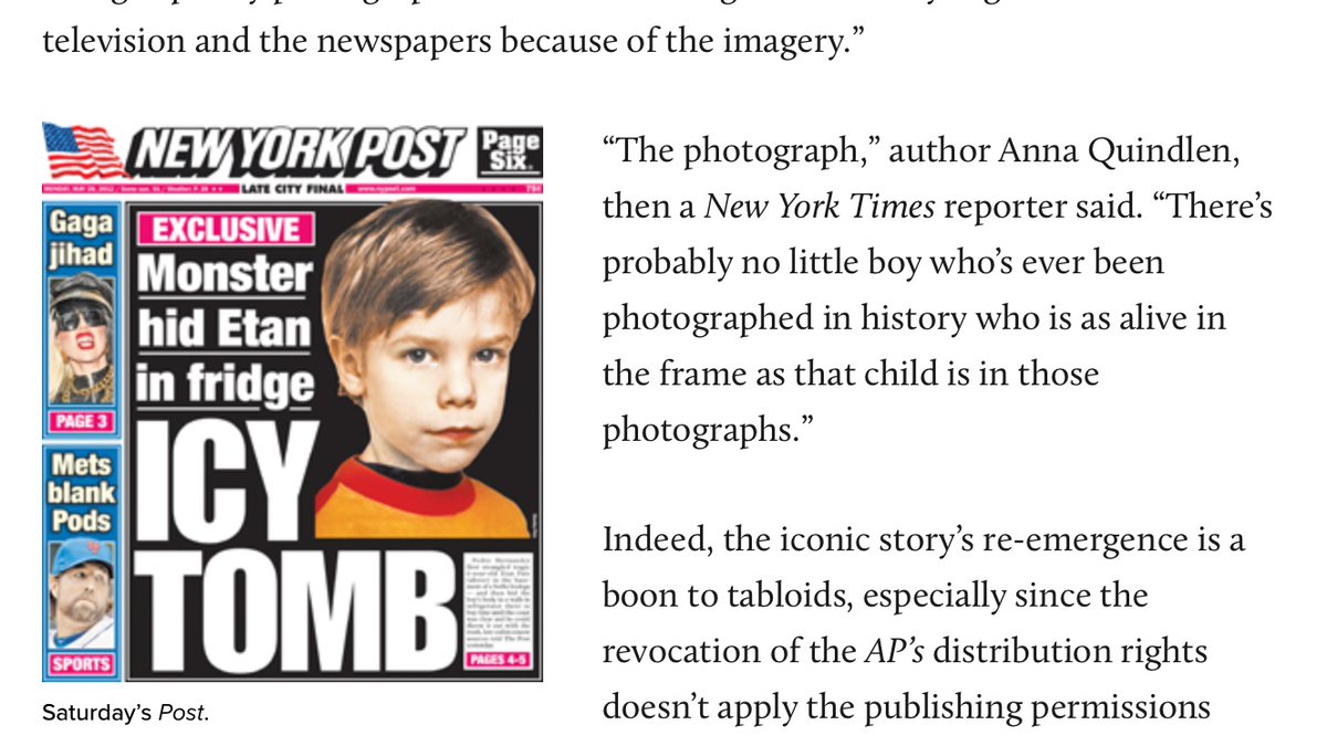 Etan's father Stan was a professional photographer and had a collection of photographs of his son.A NYT reporter once said of the the images,“There’s probably no little boy who’s ever been photographed in history who is as alive in the frame as that child is in those photos.”