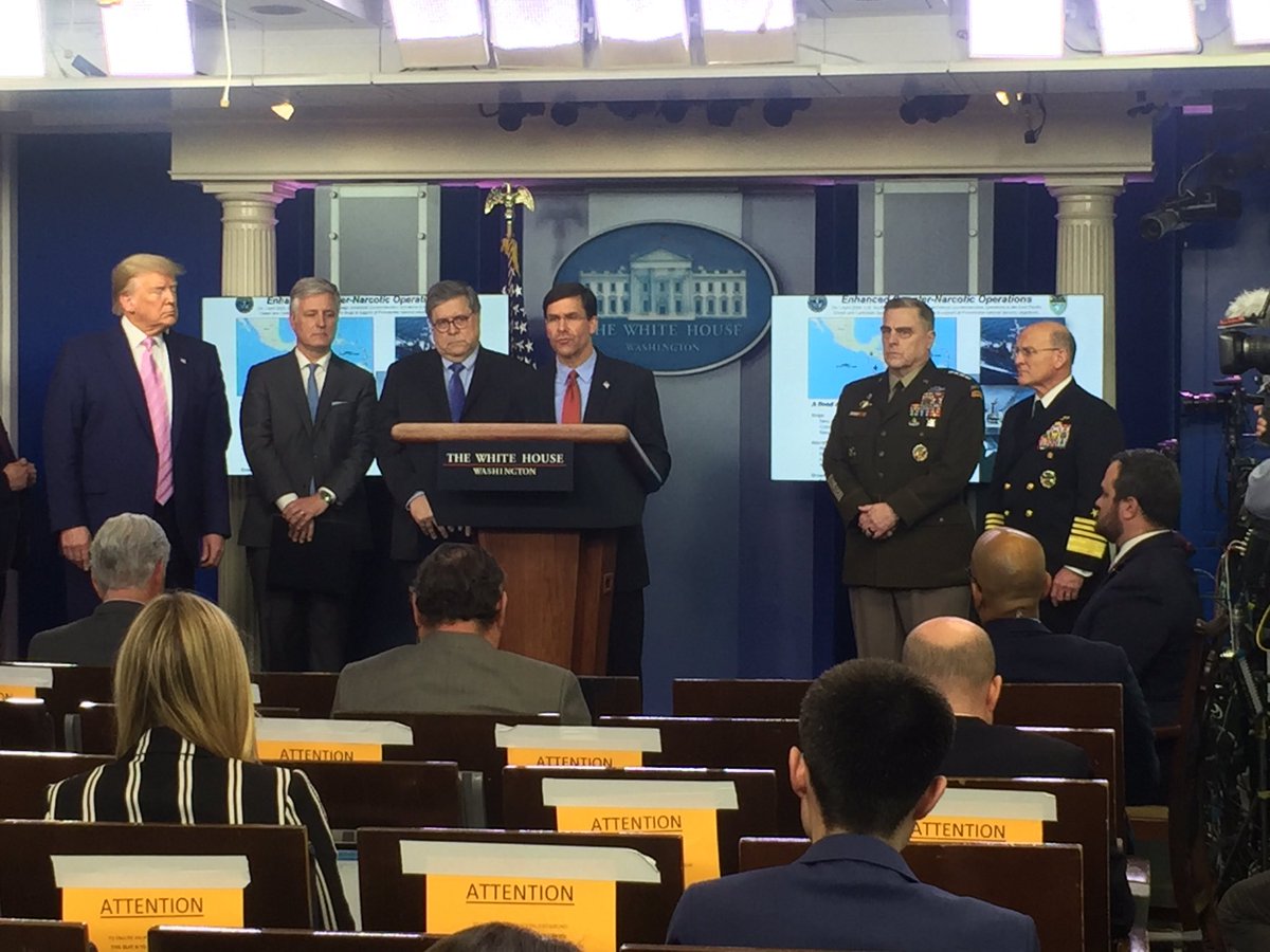 DOD Esper: Counter narcotics operations capabilities nearly doubled in the Southern Command.