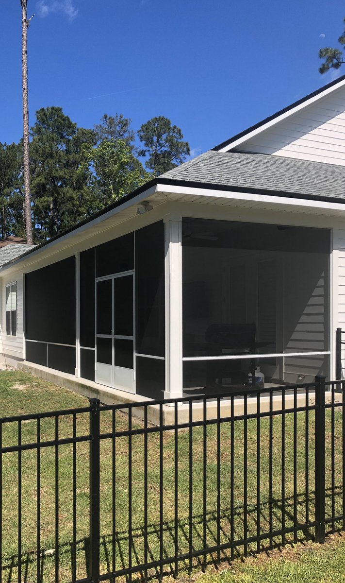 GatorFlair's tweet photo. Screen installed today. Feels good to be outside without getting bit 24/7. #bugsfree https://t.co/JIR9IT6M7A