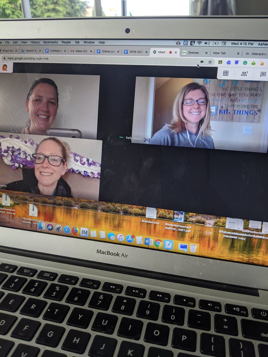MrsDeyTeaches's tweet photo. Google meet with my team that is also like my family. Miss collaborating and seeing them each day! #Brinswickpride https://t.co/ukPTQLwc1U