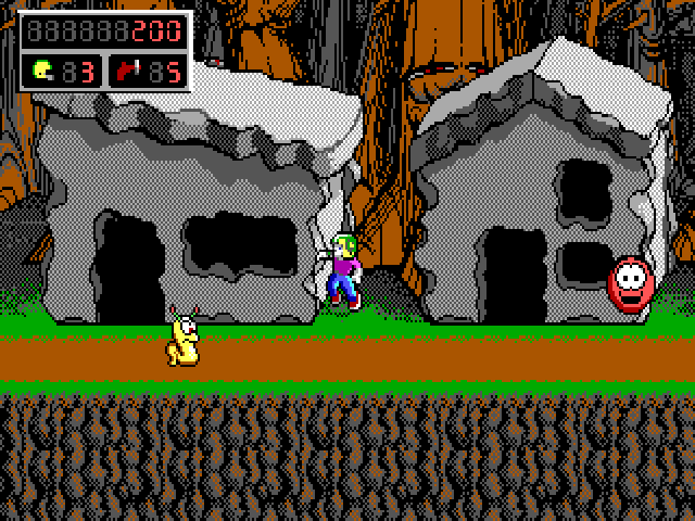 One of the greatest sidescrollers ever made for the PC, Commander Keen 4: Goodbye Galaxy! https://archive.org/details/msdos_Commander_Keen_4_-_Secret_of_the_Oracle_1991