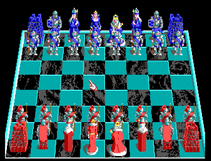 One of the most unique implementations of one of the most common board games in history, Battle Chess: https://archive.org/details/battle_chess_1988