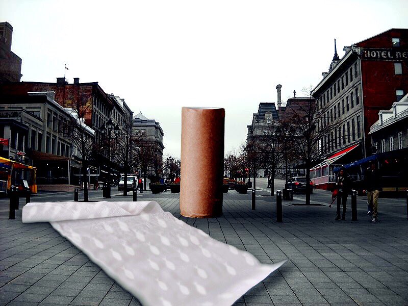 Incroyable! Une artiste montréalaise érige la plus grande sculpture en rouleau de papier toilette recyclé 🙌🏼 Une réflexion sur ce qui nous unit dans cette période trouble. Bravo Paule!