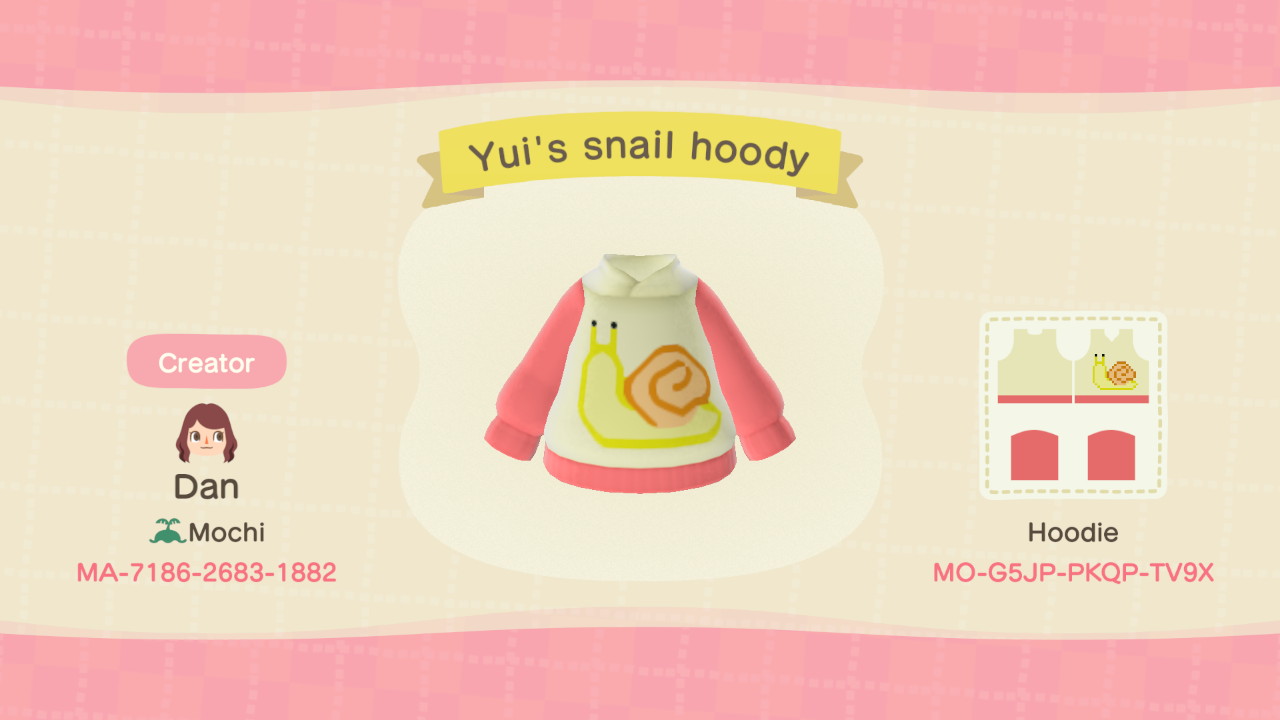 Tomokocchi di X You too can dress in the pinnacle of K On fashion with Yui s snail hoody and Ritsu s GIRLs hoody AnimalCrossing ACNH NintendoSwitch https t eqsJXBYyyQ X