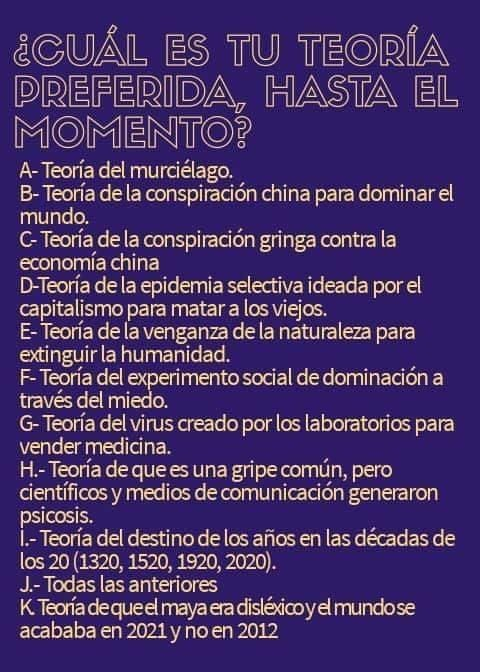magiamastretta's tweet photo. Miren qué buena pregunta: ¿Cuál de estas teorías te gusta más? https://t.co/kgGWYNlaFv