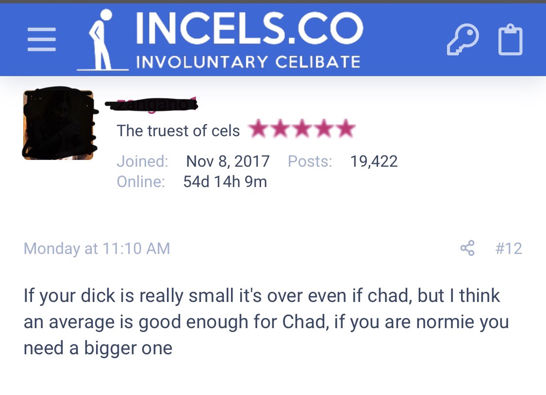 Respond 6And here we have another expert explaining how dick size applies to “chads” and “normies”. It’s science. 