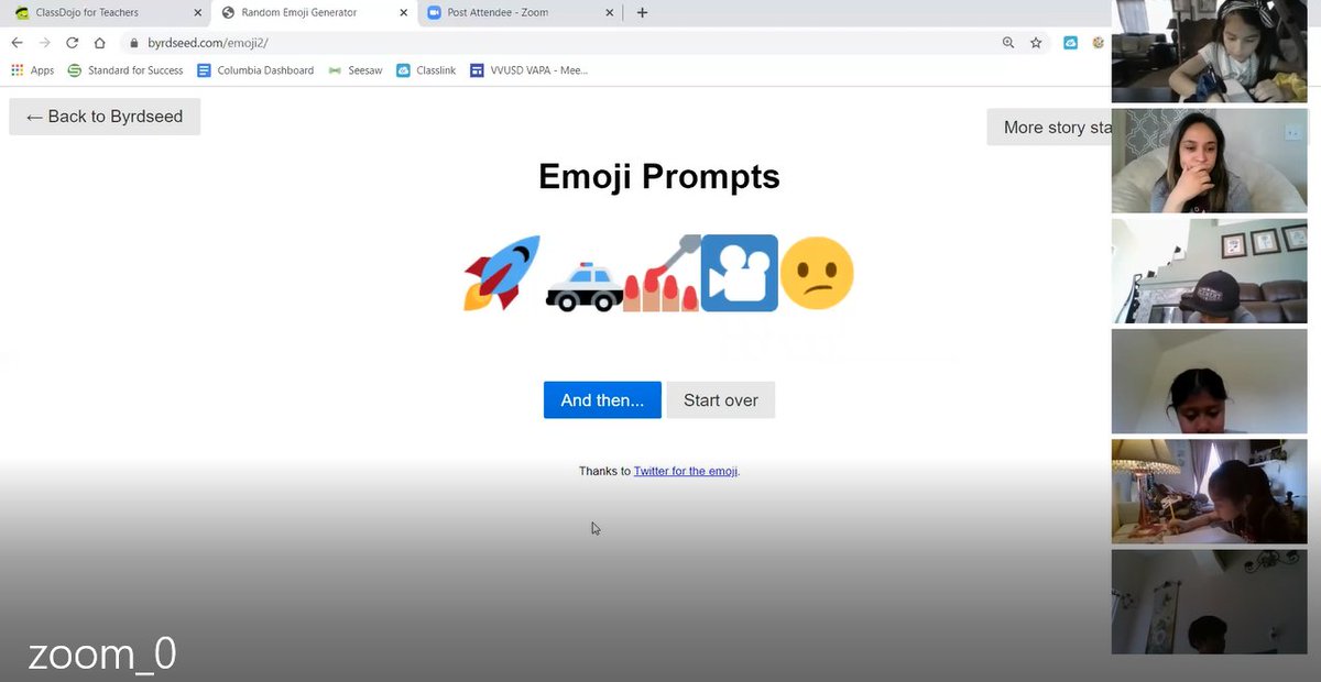 Looped an in class favorite into our virtual conversation today. 🚀🚀 #EduProtocol #VVinthistogether #RocketPOWER <a href="/Columbia_VVUSD/">Columbia Elementary</a>