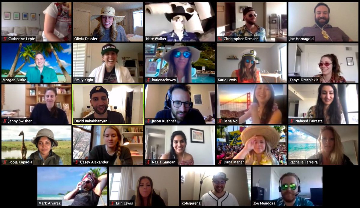 BrightTALK's tweet image. Our U.S. offices kicked off a happy hour - Spring Break style.

Cheers to staying connected in our virtual paradise.

#lifeatBrightTALK #socialdistancing