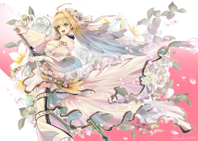 嫁セイバー?完成✨
#FGO 