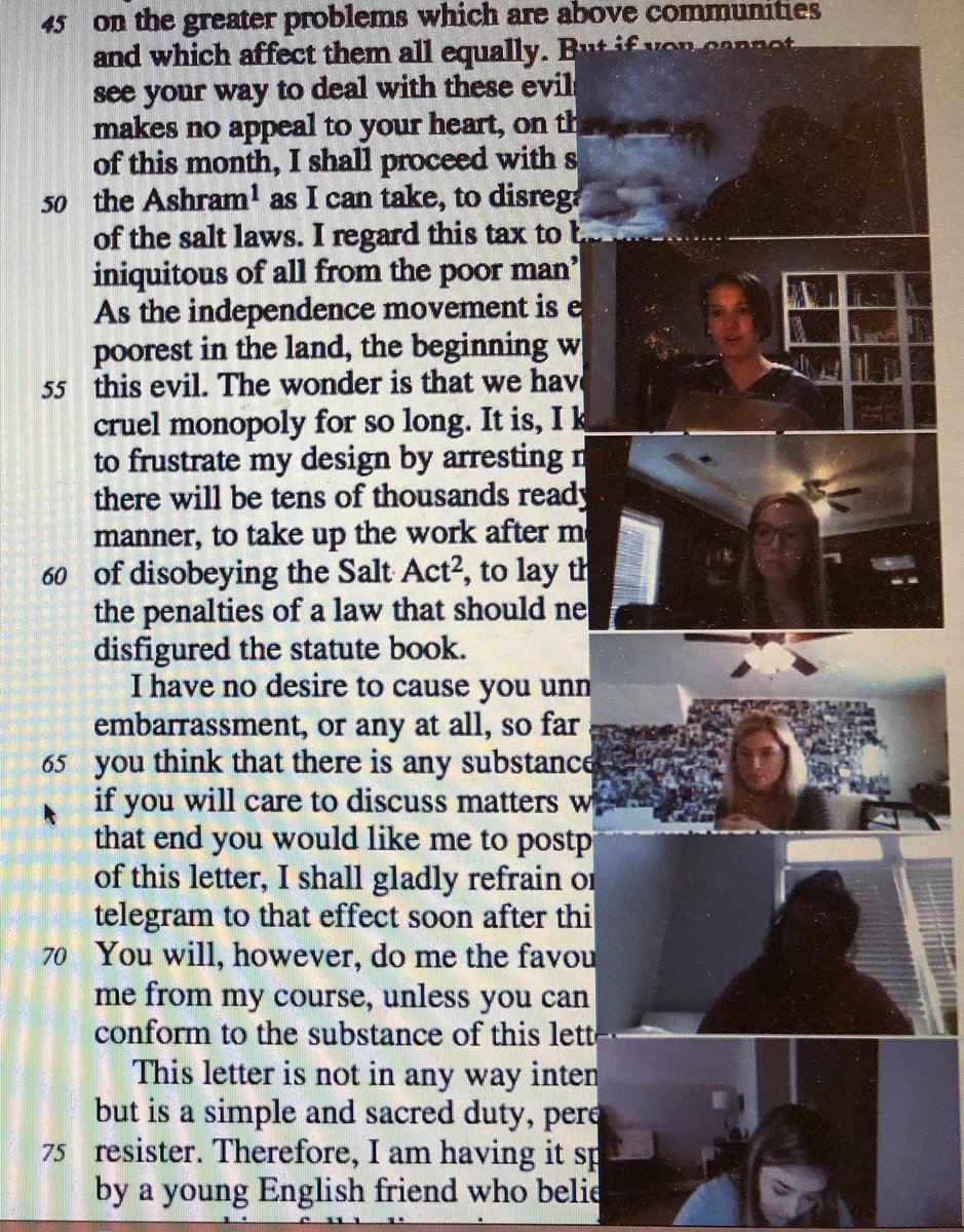 emily_trapolino's tweet photo. Really enjoyed having virtual class with AP English students today! #APEngLang #TeamDCS #Hernando https://t.co/VR3JZTr6Sv