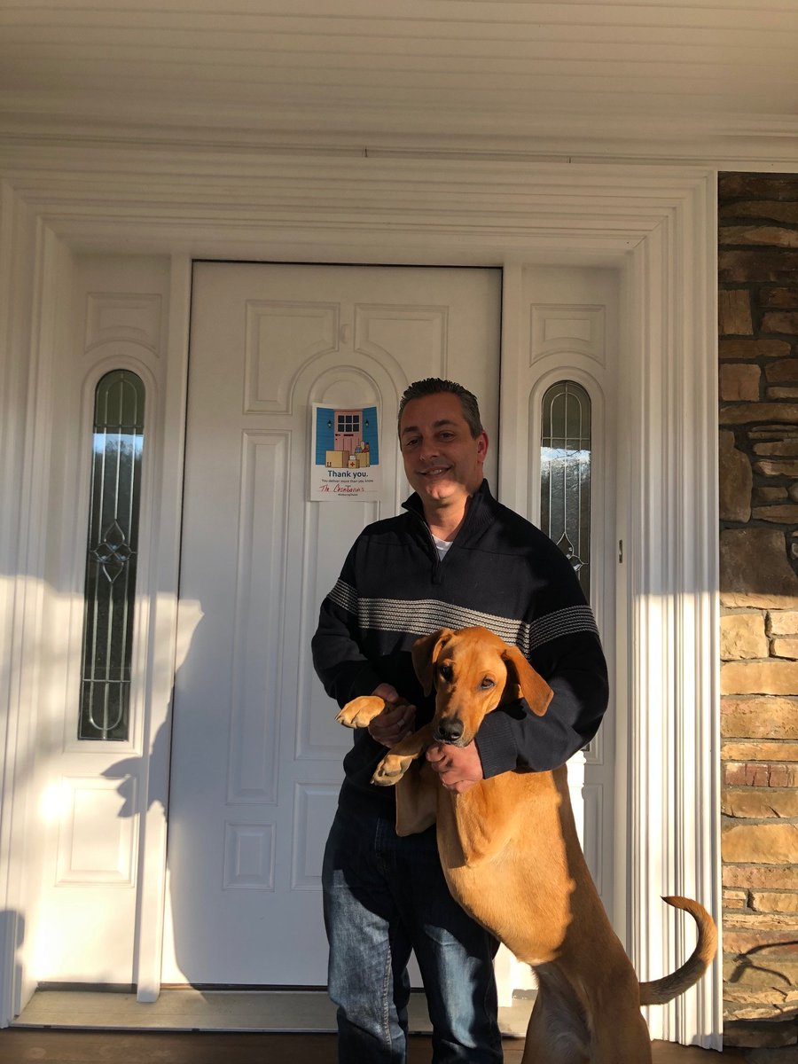 BartCasabona's tweet photo. My best friend and I are #DeliveringThanks to the many delivery services and drivers on the front lines, enabling so many others to stay home safe. #BeSafe @PitneyBowes https://t.co/J9IHVKE2iL
