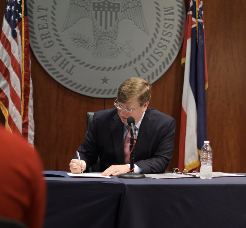 At the recommendation of our state's health officials, I'm issuing an Executive Order for Mississippians to stay home and help us slow the spread of  #COVID19. 1/5