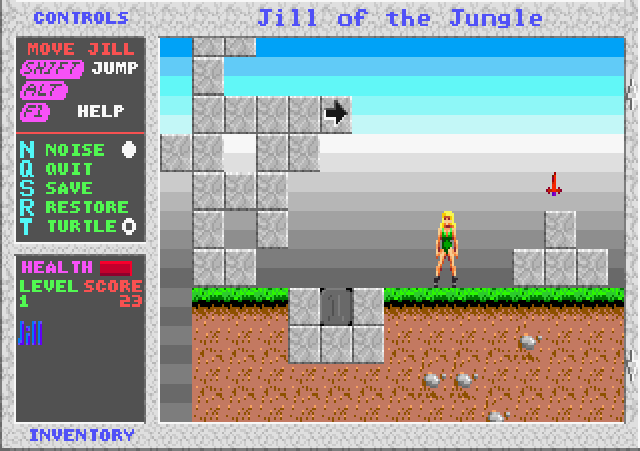 Long before they were just Epic Games, Epic had "Megagames" in their title and one of the ways they got to be so mega was with quirky platform games like Jill of the Jungle.  https://archive.org/details/msdos_Jill_of_the_Jungle_1992