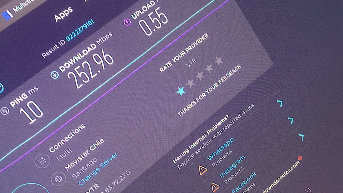 GaRReRocL's tweet photo. Nueva solucion de @VTRsoporte @VTRChile te dejan mala la velocidad de subida para que mejore la de bajada, señores yo necesito ambas...jugar al empate para dejar contentos a unos no sirve... solo destapan su estafa a la gente porque no dan el mejor servicio @subtel_chile @SERNAC https://t.co/Uhq3q7C1fq
