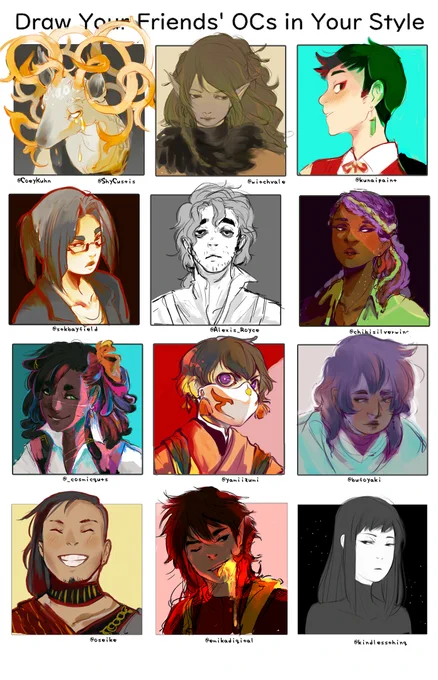 played with brushes and colors with these, thanks guys for letting me doodle your beautiful characters ♥ 