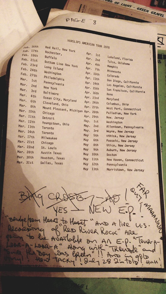 THorslips's tweet photo. Here's that "Tour a Loor EP" with Red River Rock recorded Cleveland, Ohio. Alan MacKenzie (pic below) is cited on the sleeve. 

The Red River marks the border between Texas &amp; Oklahoma. The schedule says Horslips crossed it to play Tulsa near Oklahoma city April 2nd 78. https://t.co/X51SlzvFAV