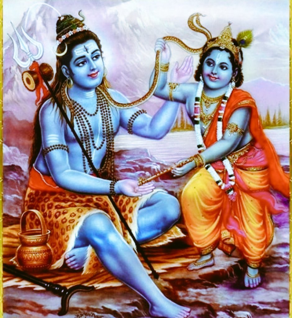 pleased by which, he gave him the wealth left after performing the Yajna. It was at this point that Krishna Darshan Avatar of Lord Shiva appeared and prevented sage Angiras from donating the wealth. He showed Nabhag the significance of higher spiritual attainment and salvation