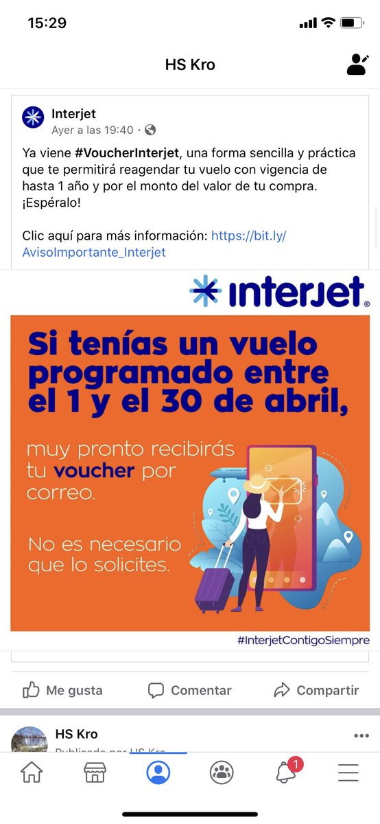 krolindis's tweet photo. @interjet estoy intentando comunicarme con ustedes para hacer cambio de fecha de unos vuelos, pero marca como Número ocupado, segun su publicación hecha en FB llegaria un baucher el cual no ha llegado y mi vuelo es el 9 de abril, Ayuda!!!! https://t.co/Vz0pOwpjFE