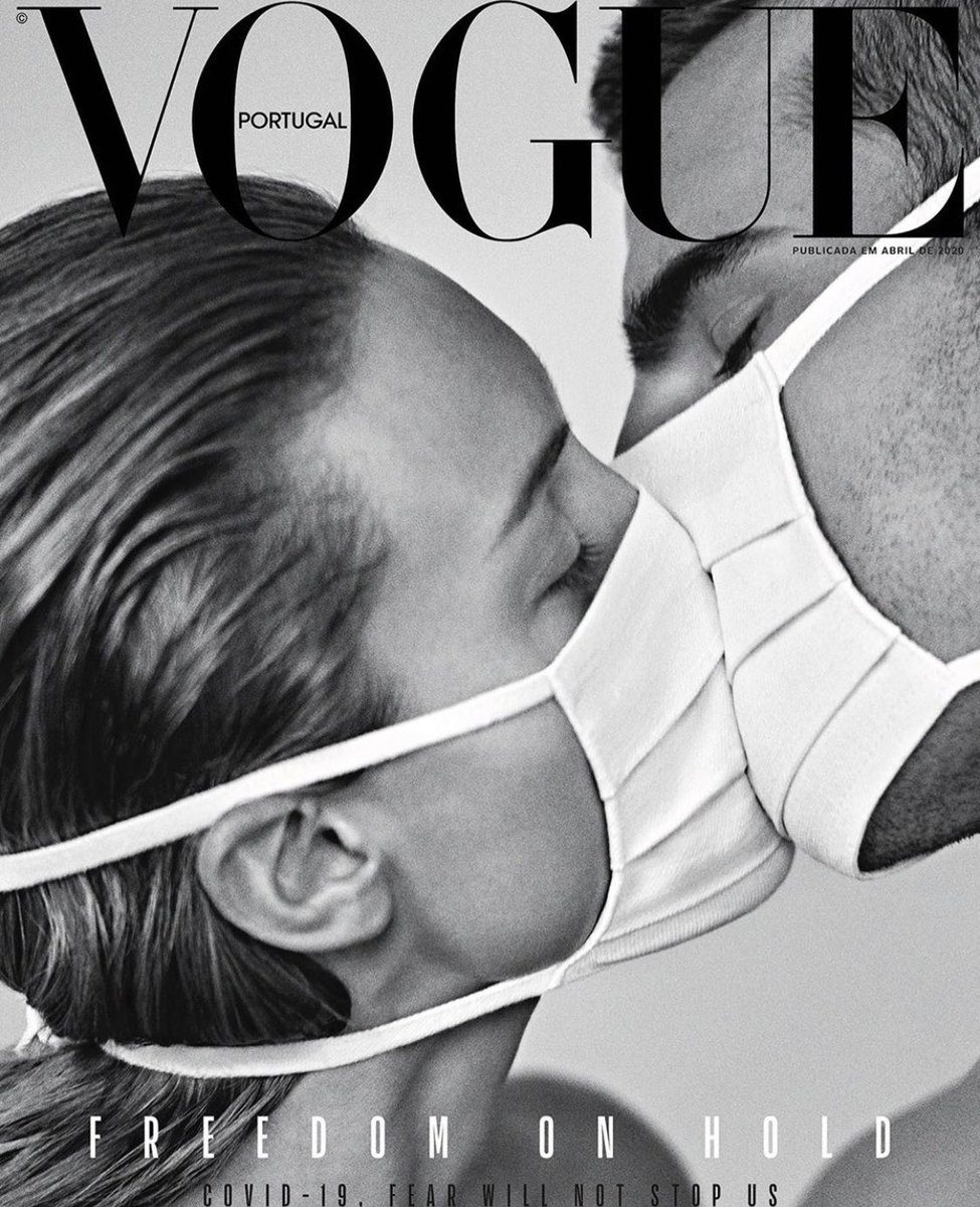 The cover of VOGUE Portugal's April 2020 Issue😷