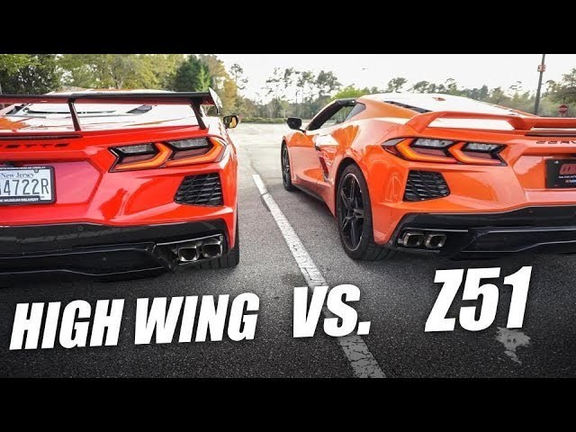 C8 2020 Corvette High Wing vs. Z51 Spoiler Comparison vettetube.com/c8-mid-engine-…