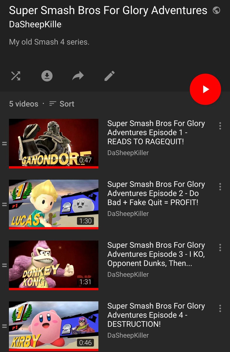Super Smash Bros For Glory Adventures:Just replays from whenever I messed around on For Glory back in the Smash 4 days.