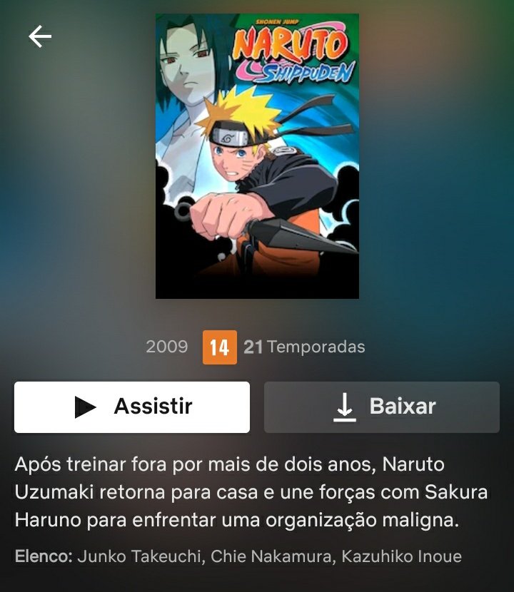 ❑ kıηg 🌻 on X: gente não é treinamento a netflix adicionou o resto das  temporadas de naruto shippuden no catálago, mesmo que tenha colocado as  temporadas sendo só legendadas finalmente colocou