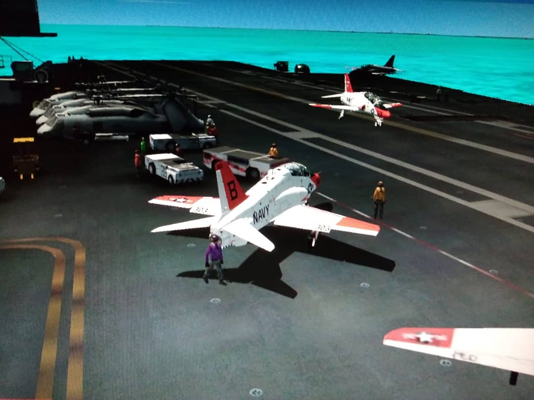 FLOANVirtual's tweet photo. #IntermediateFlightTraining & #Formations - Vuelo de adiestramiento con el #T45C✈ de #TIGER80A🐯 & #TIGER05A🐯, supervisados por nuestro instructor #TIGER04🐯, pilotos de nuestra #NovenaEscuadrillaVirtual🇪🇸, destinados en el #VT9 "Tigers" de #NASMeridian (KNMM - Mississippi)🇺🇸 https://t.co/wLAlYegoKB