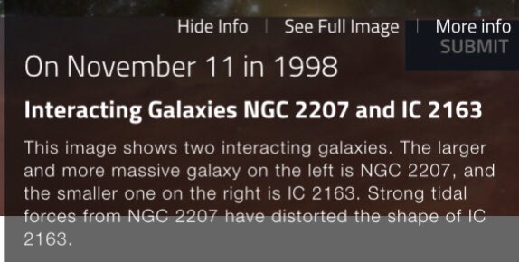 yeojin — interacting galaxies NGC 2207 & IC 2163