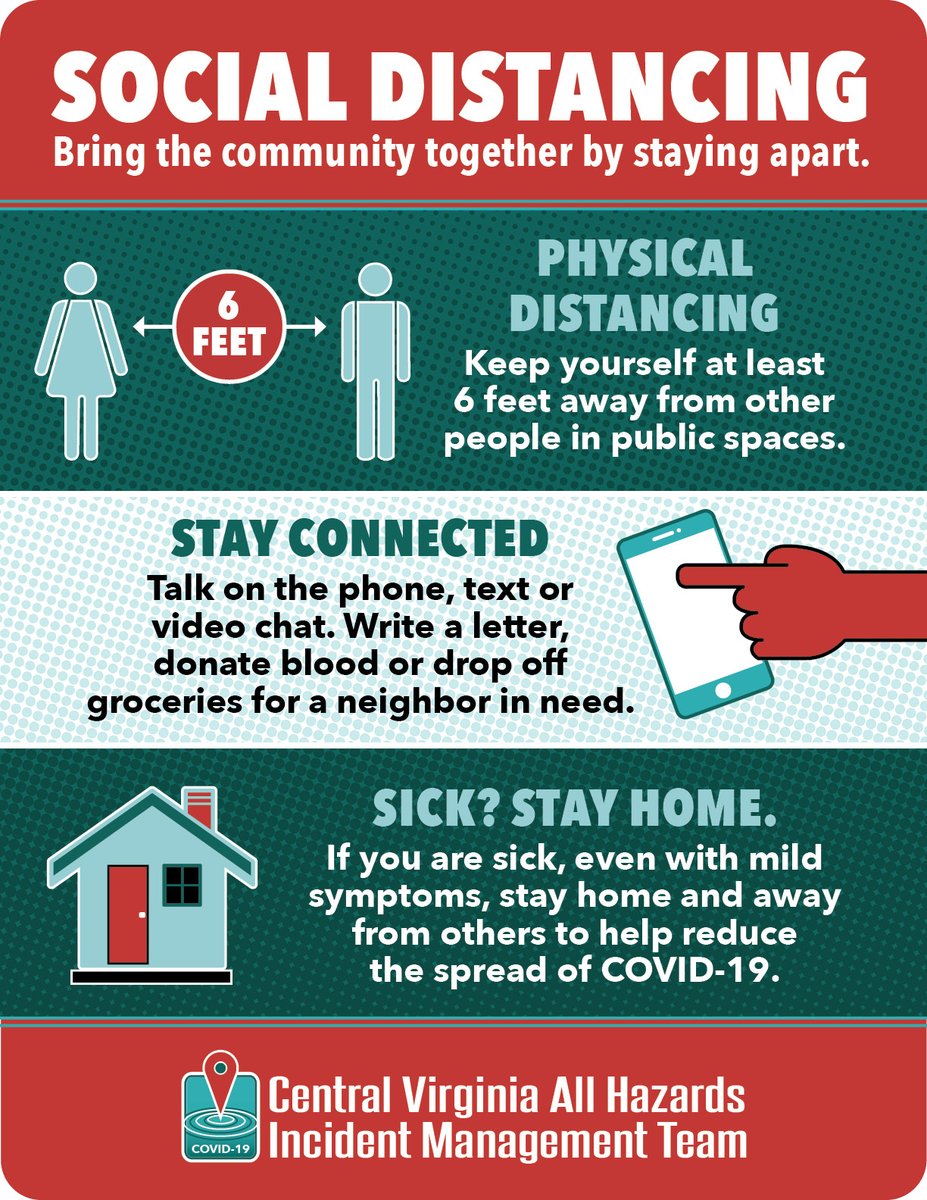 ChesterfieldVa's tweet photo. Please continue to practice social distancing to slow the spread of COVID-19. #OneRegionRVA https://t.co/Dd9FbOh0J7