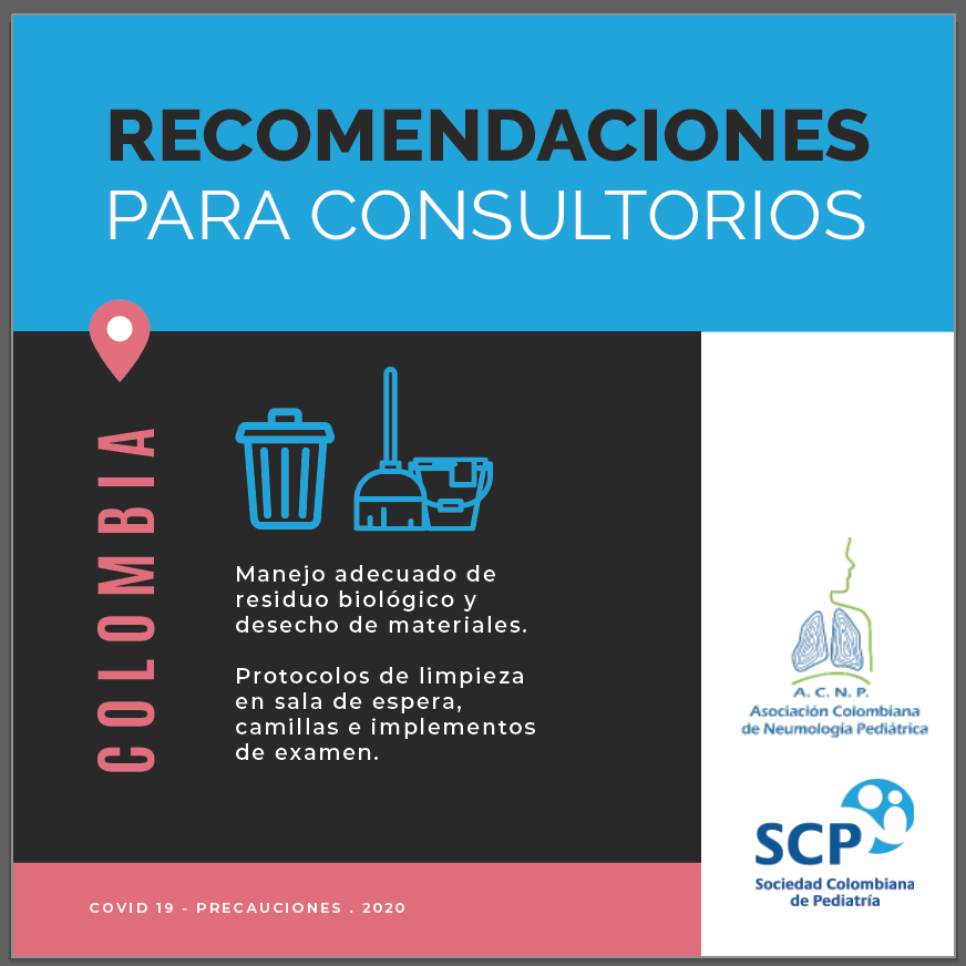 SCPNacional's tweet photo. Recomendaciones para la consulta externa en tiempos de Coronavirus, por @ACNeumoPed y @SocPediatria 

#Coronavirus #COVID19 #Pediatras #Neumólogos #Pediatría #Neumología #ConsultaExterna #Colombia https://t.co/2tkKRaKsY1