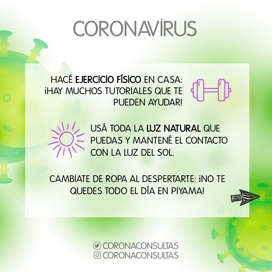 CoronaConsultas's tweet photo. Salud mental en cuarentena 🧠 https://t.co/A8CbBCzTPX