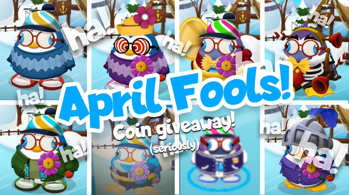toonkins's tweet photo. Gotta say, some of these #AprilFools outfits are so crazy! We'll continue to give away coins through the end of the week. #Toonkins https://t.co/tAla25lBCB
