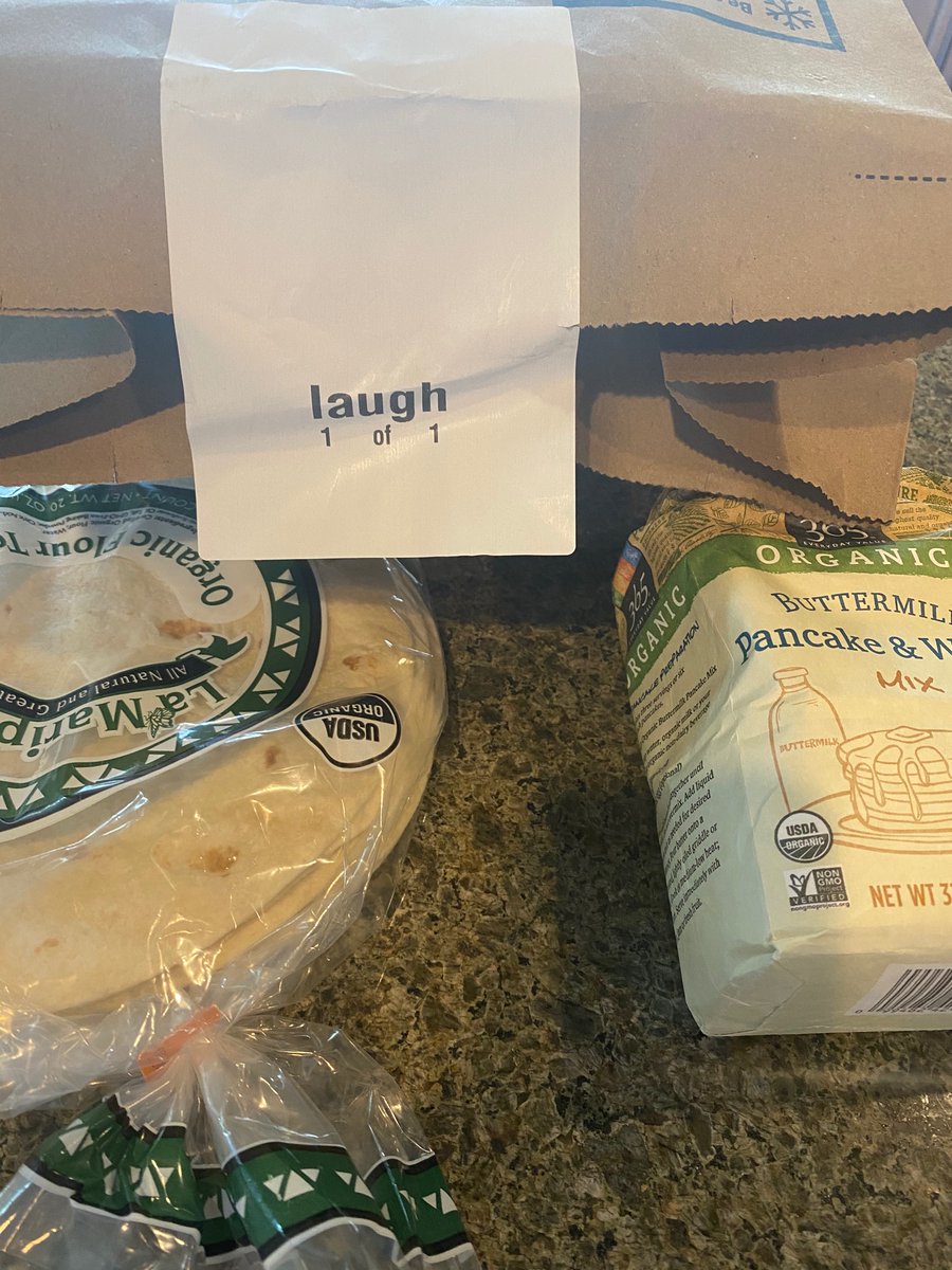 ChristaBBell's tweet photo. @amazon @WholeFoods I get it high demand but when milk &amp; food for family can’t be fulfilled &amp; only 2 items of several arrive is it really necessary to make fun of it?  That people can’t get food they ordered? 😞 Uncouth. https://t.co/gQbaB2l8cD
