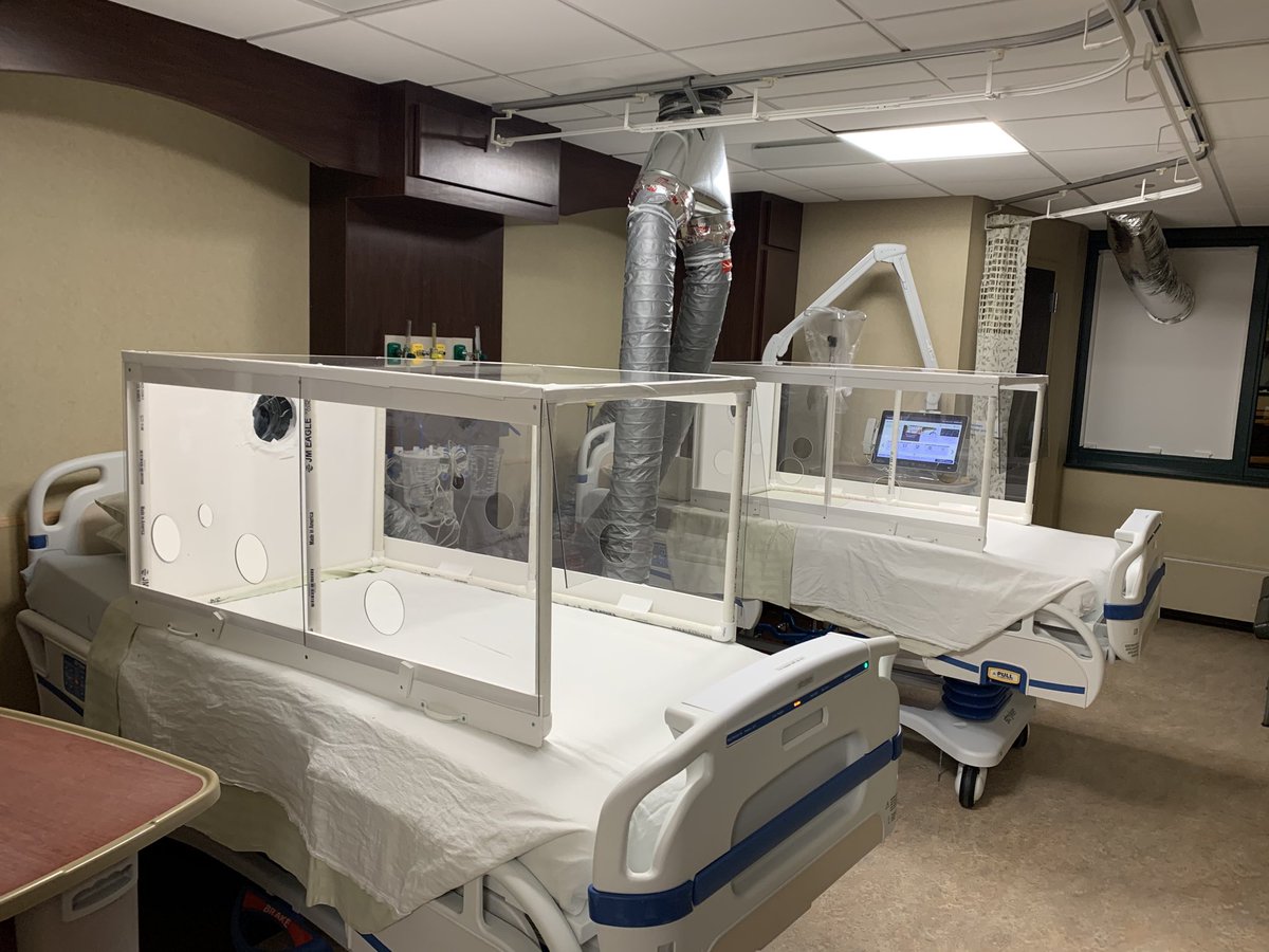 Shout out to our facilities department for creating a negative pressure cubicle which is keeping our staff safe and helping to decompress our ED
