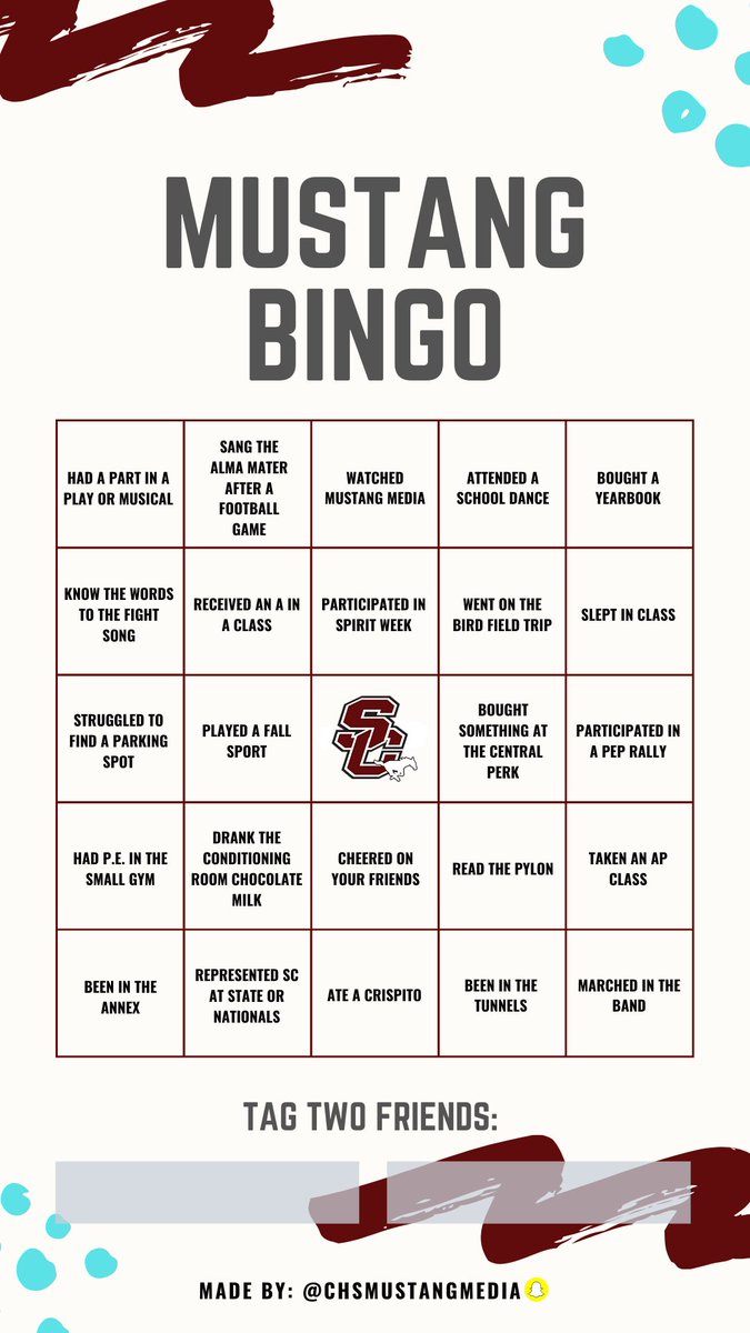 MissDinkel's tweet photo. I miss all things Salina Central. Mustang Media made some Snapchat/Instagram story templates for you to show off your Mustang pride! Can't wait to see what y'all come up with. Be sure to follow Mustang Media on Snapchat! https://t.co/ebOGezQ3Up